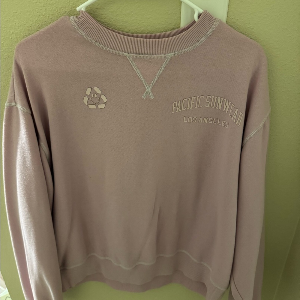 Pacific Sunwear Light Purple Crew Neck Sweater